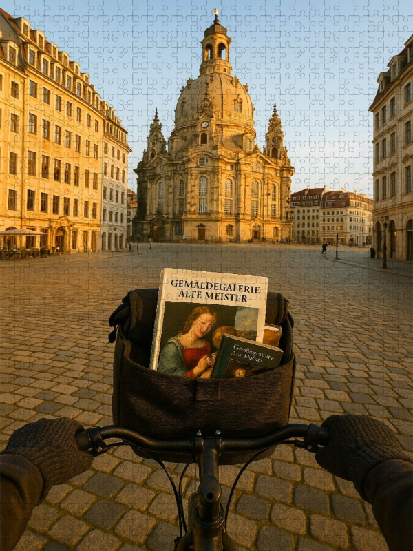 Dresden Frauenkirche mit dem Fahrrad