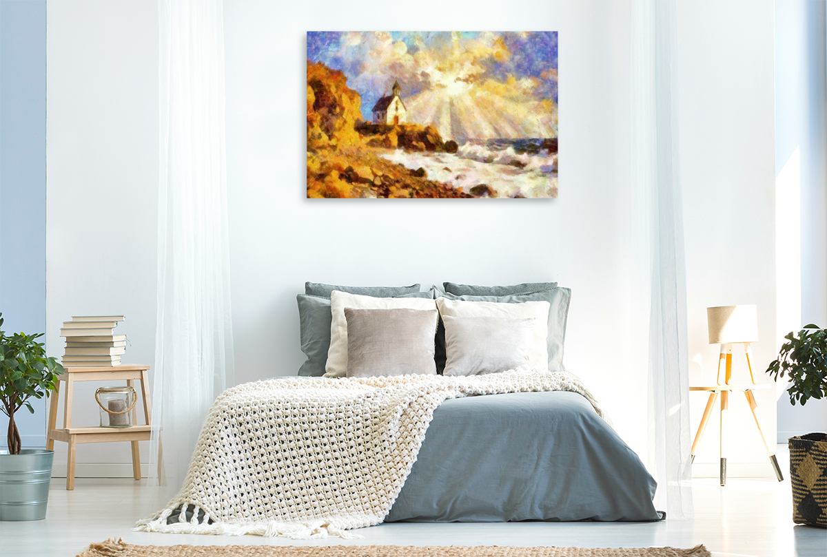 Neben Straßenansichten inspirieren auch ländliche Lichtsituationen Camille Pissarro zu seinen Gemälden.