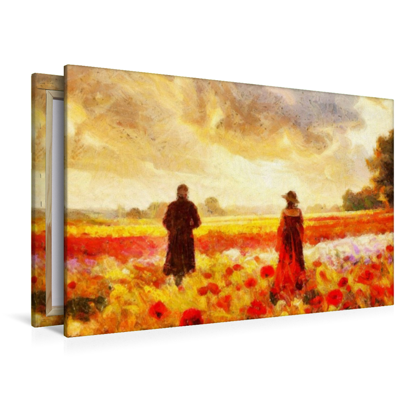 Diese Blumenwiese bei Sonnenuntergang könnte auch Camille Pissarro inspiriert haben.