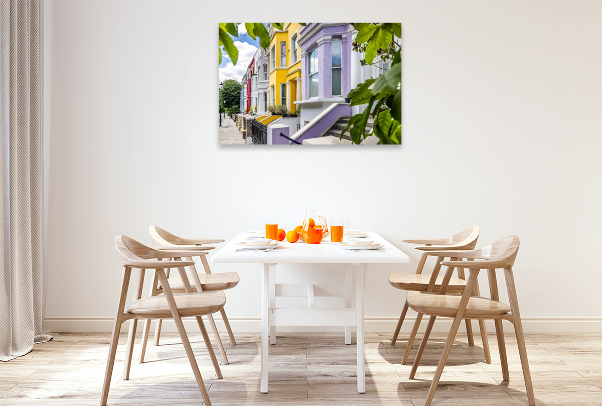 Bunte Hausfassaden mit Stil Notting Hill