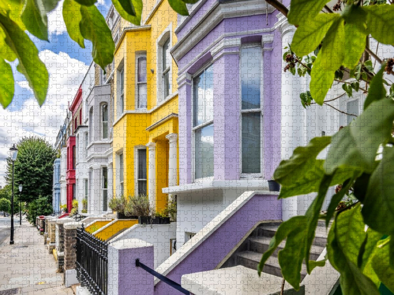 Bunte Hausfassaden mit Stil Notting Hill