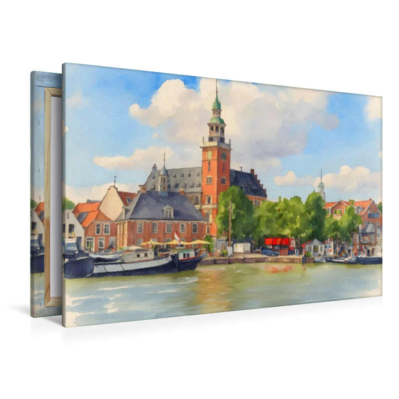 Rathaus Leer vom Hafen aus gesehenus