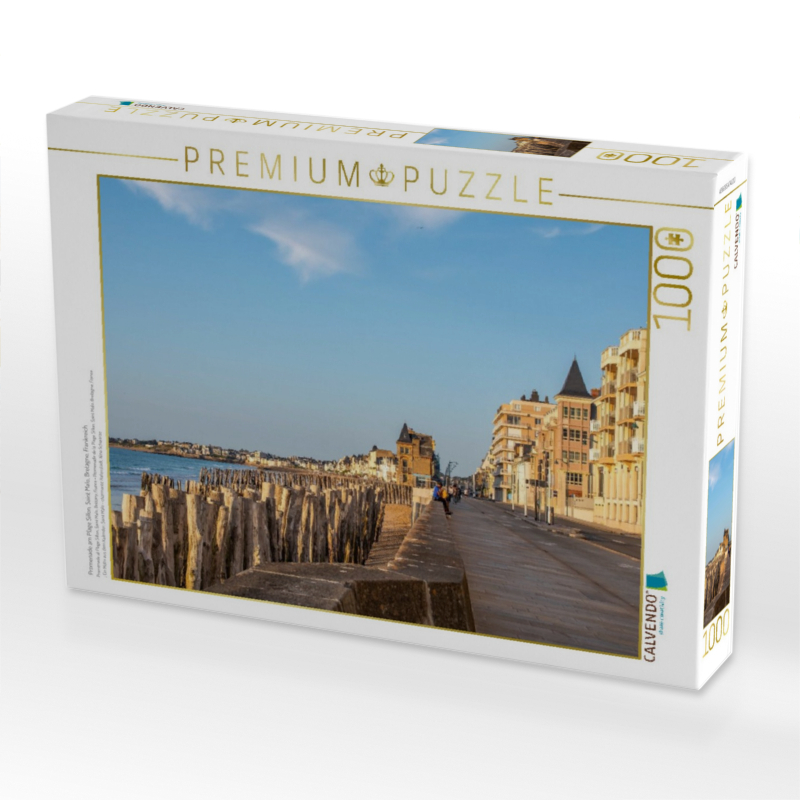 Promenade am Plage Sillon, Saint Malo, Bretagne, Frankreich