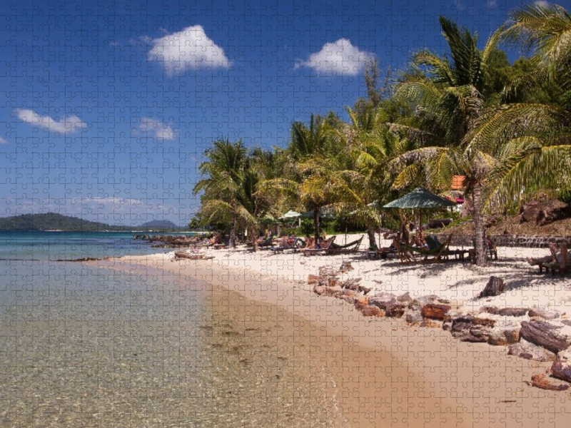 Palmenstrand am Eco Lodge
