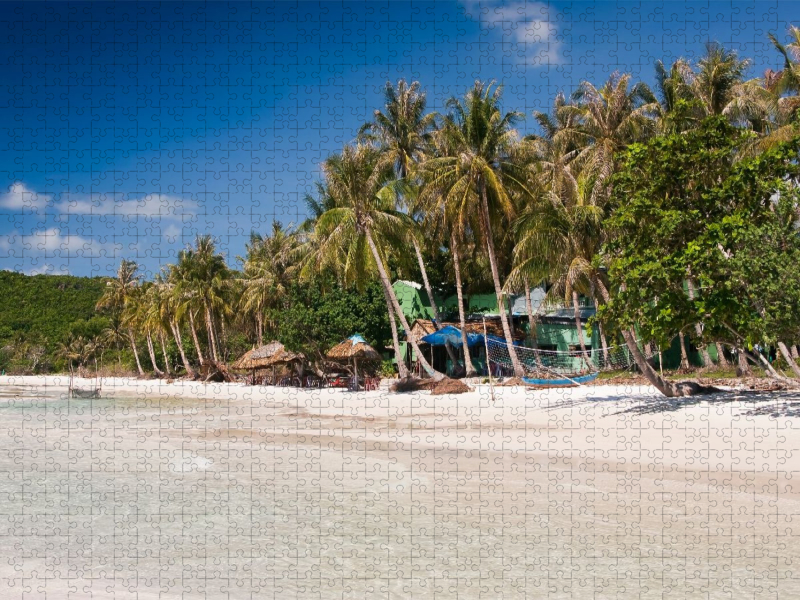 Tropischer Palmenstrand auf der Insel Phu Quoc, Vietnam, Asien