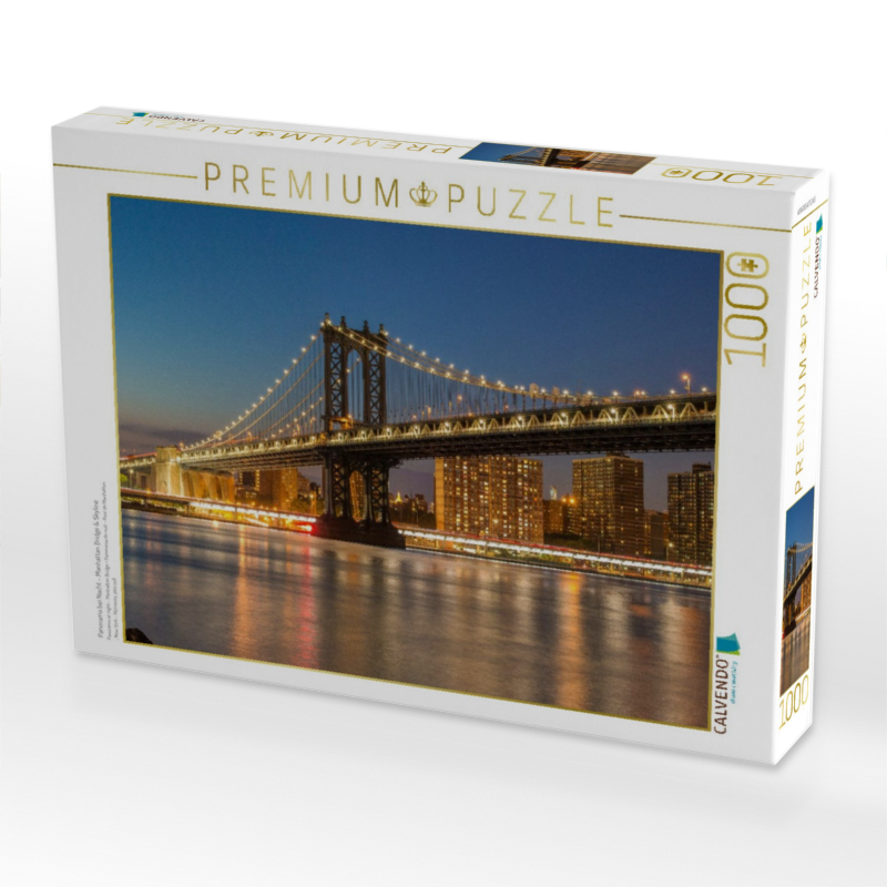 Panorama bei Nacht – Manhattan Bridge & Skyline