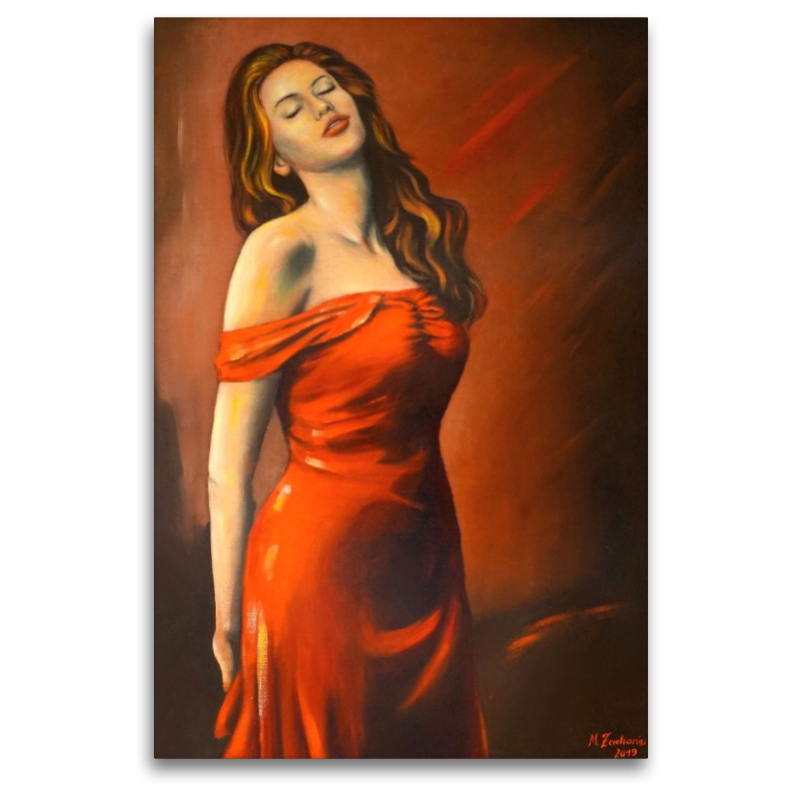 Lady im roten Kleid