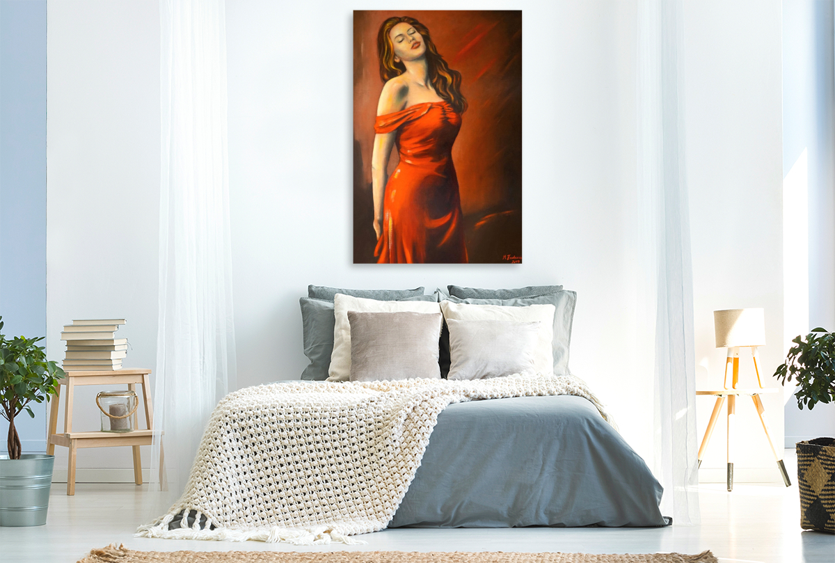 Lady im roten Kleid