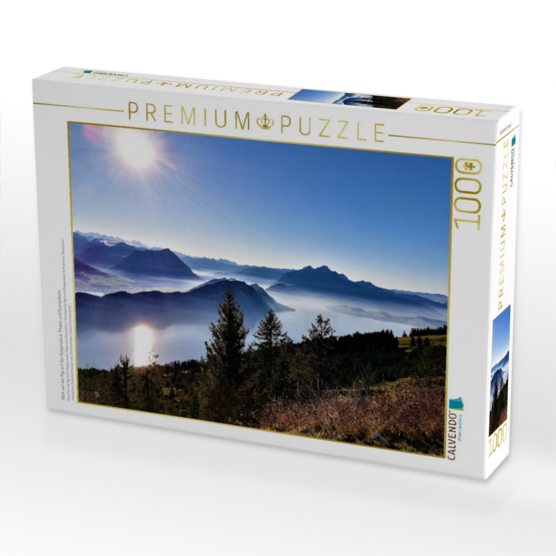 Blick von der Rigi auf den Bürgenstock, Pilatus und Stanserhorn