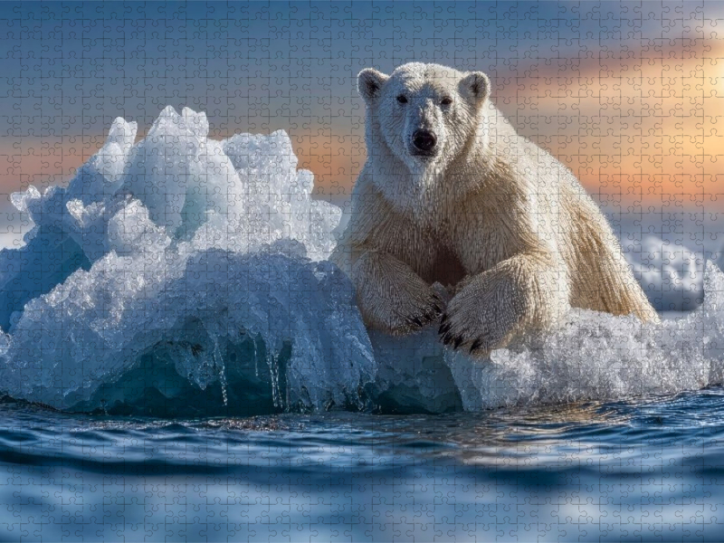 Auf einer Eisscholle treiben lassen