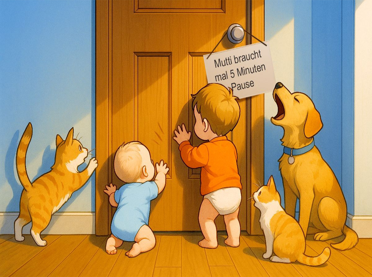 Wenn Mutti mal kurz auf Toilette ist