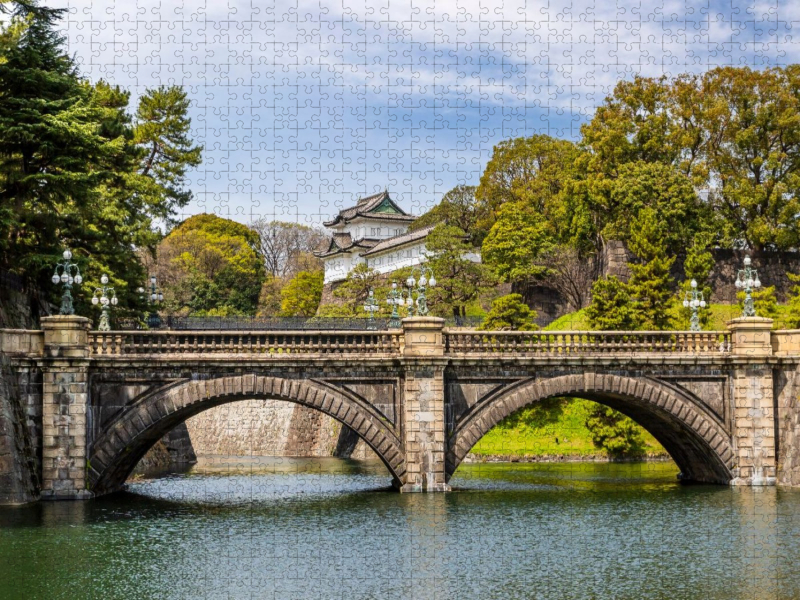 Seimon Ishibashi und Nijubashi vor Wachturm des Kaiserpalastes