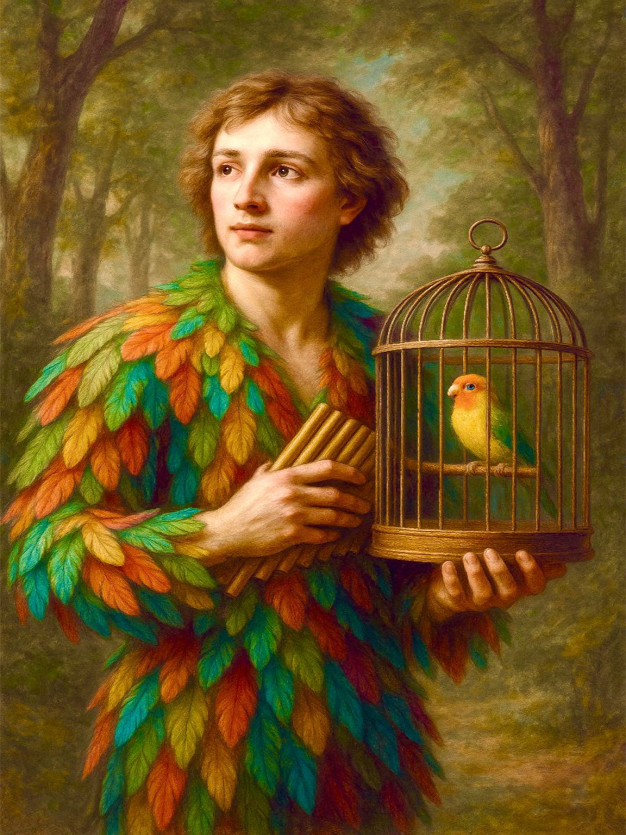 Papageno, der Vogelfänger aus „Die Zauberflöte“
