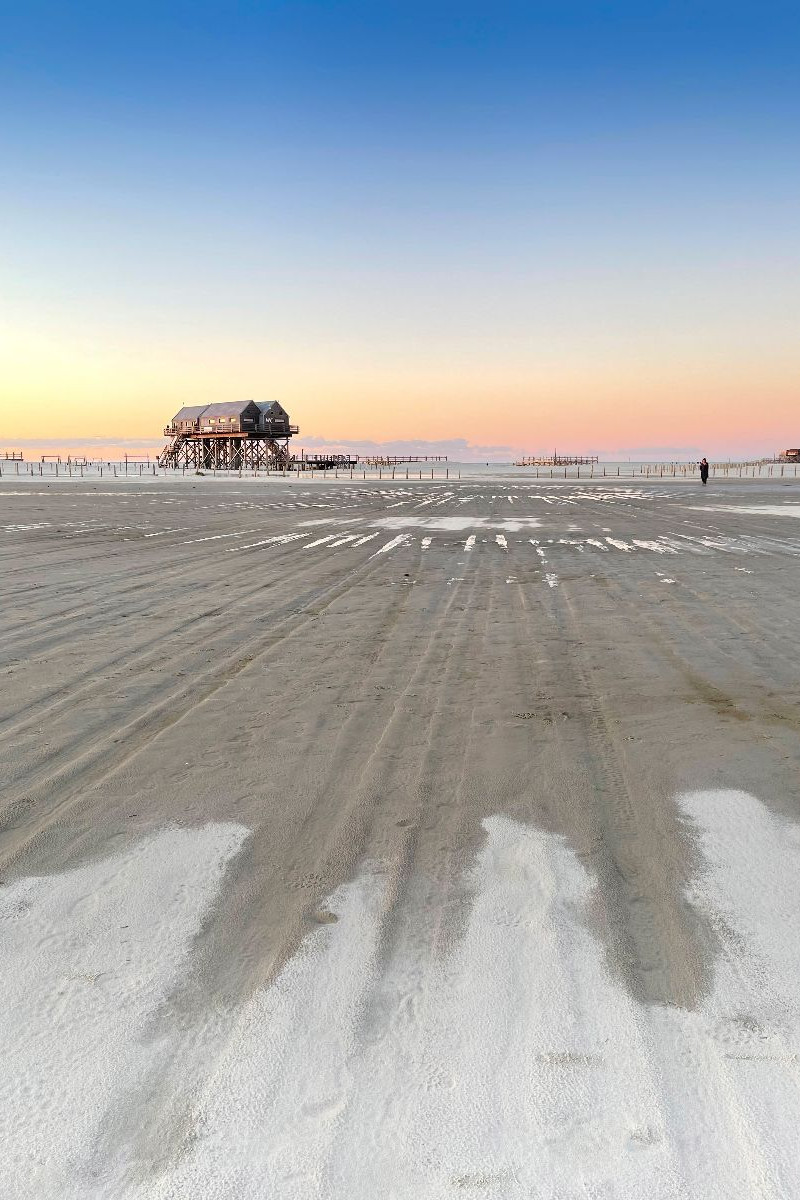 Schnee am Ordinger Strand