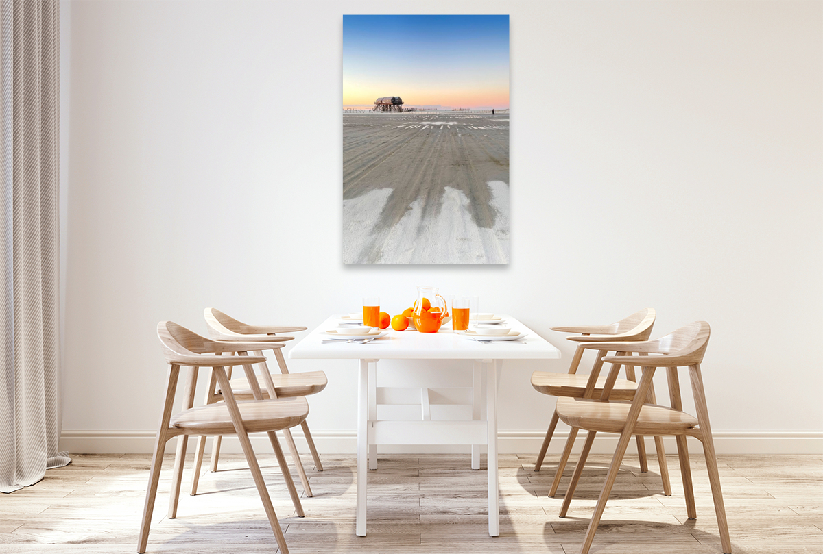 Schnee am Ordinger Strand