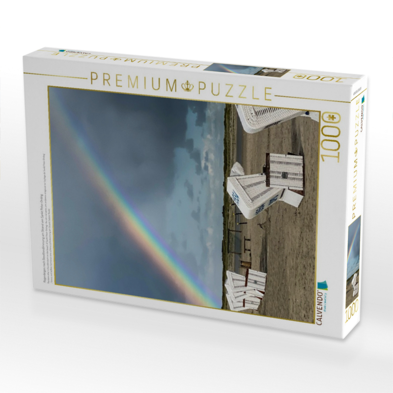 Regenbogen nach Gewitterstimmung am Strand von Sankt Peter-Ording