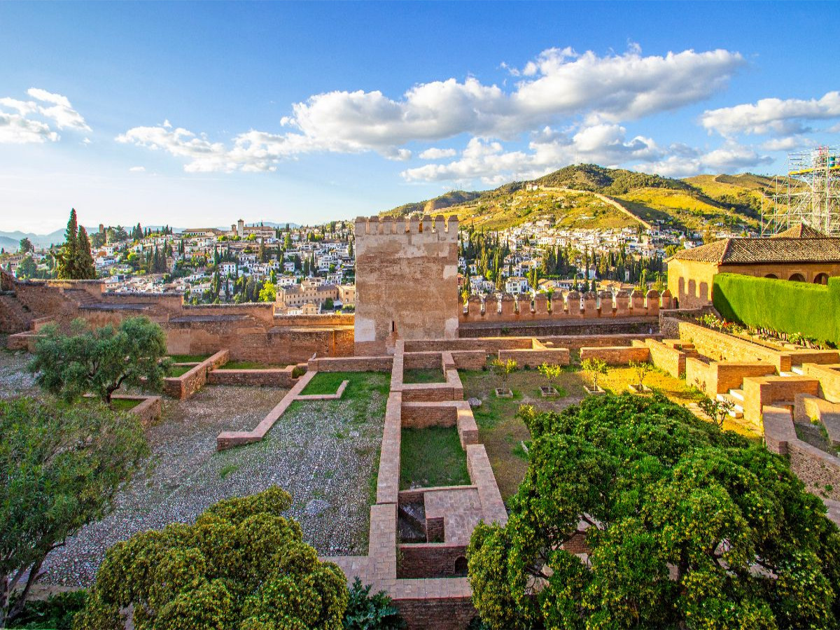Schöner Panoramablick von der Alhambra