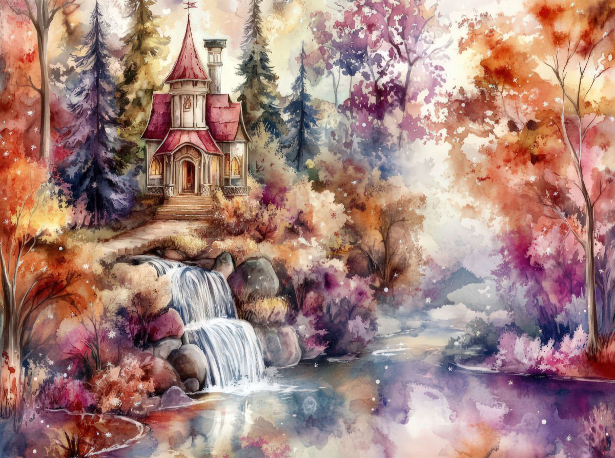 Schloss am Wasserfall