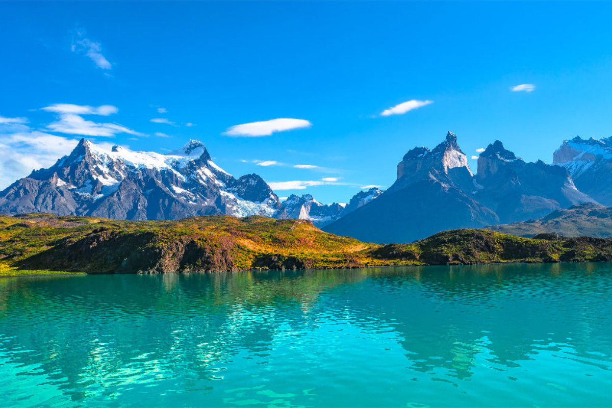 Torres Paine Massiv und Pehoe Lagune