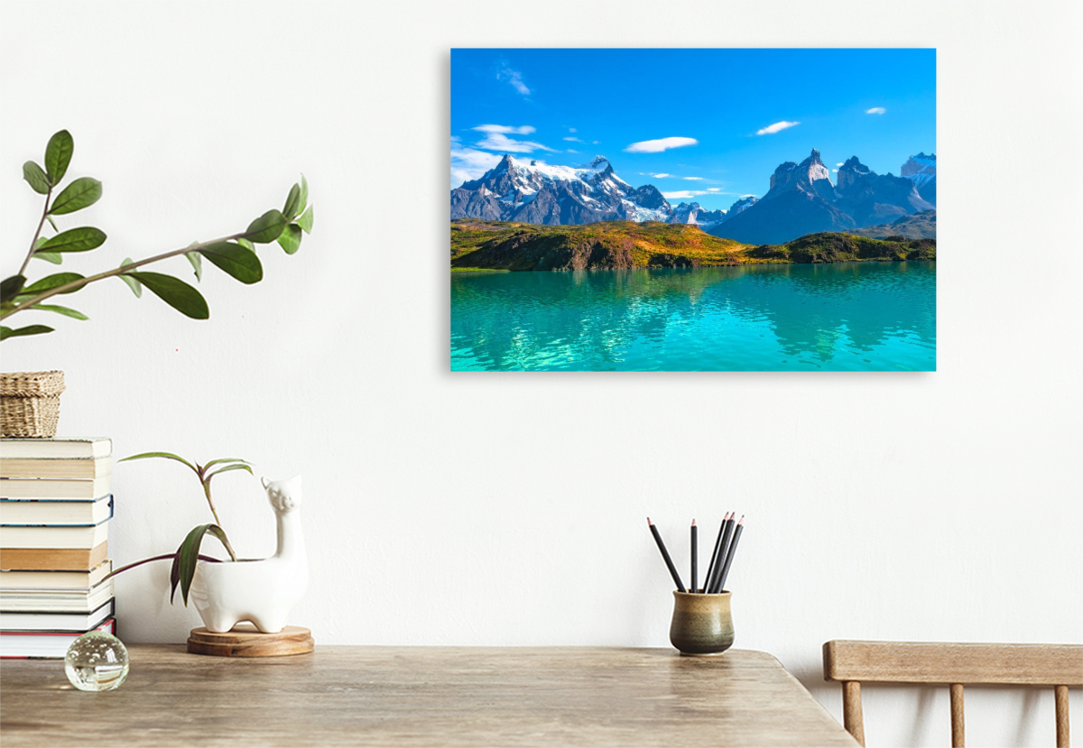 Torres Paine Massiv und Pehoe Lagune