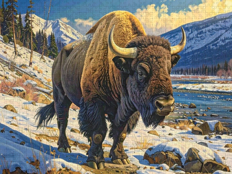 Das Wisent (Bos bonasus) ist das größte Landsäugetier Europas. Es ist knapp einer totalen Ausrottung entgangen.