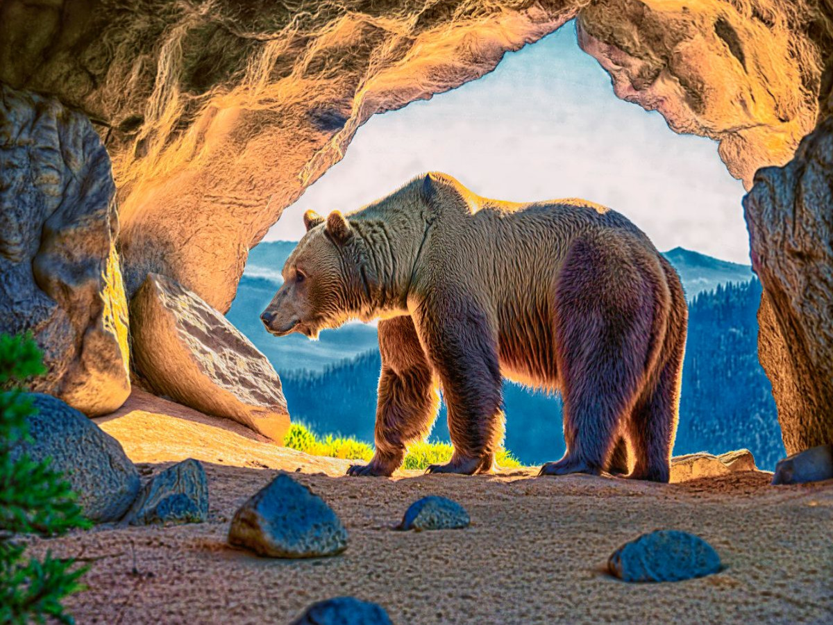 Der Höhlenbär (Ursus spelaeus) erreichte die Größe der größten heutigen Bären.