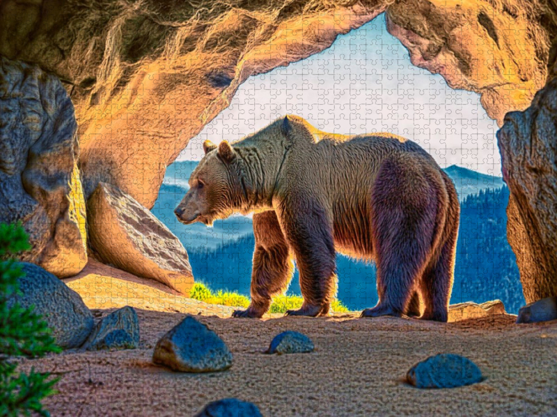 Der Höhlenbär (Ursus spelaeus) erreichte die Größe der größten heutigen Bären.