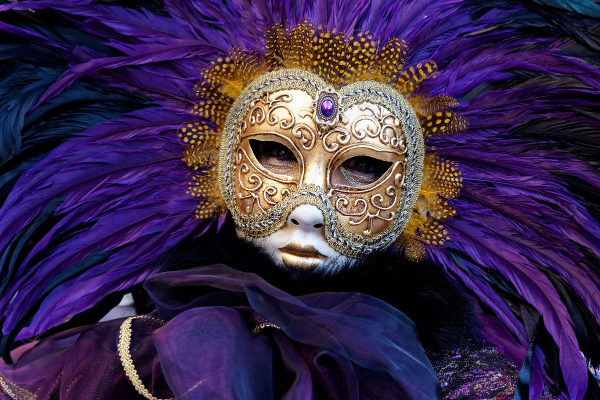 neunziggrad I photoart: Venezia Carnevale, Karneval von Venedig I Die Frau mit der Federmaske