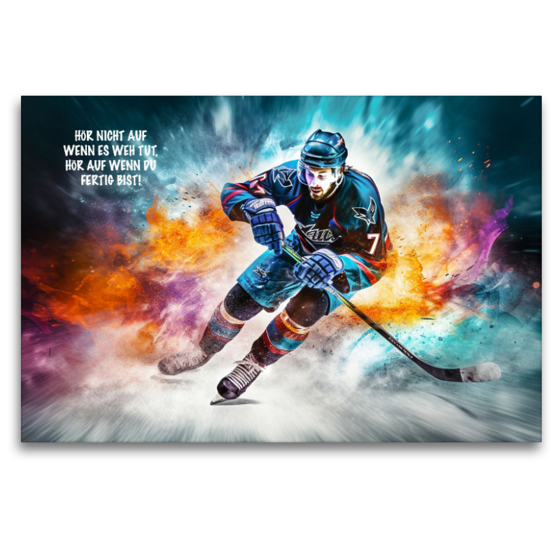 Ein Motiv aus dem Kalender Eishockey und positive Gedanken