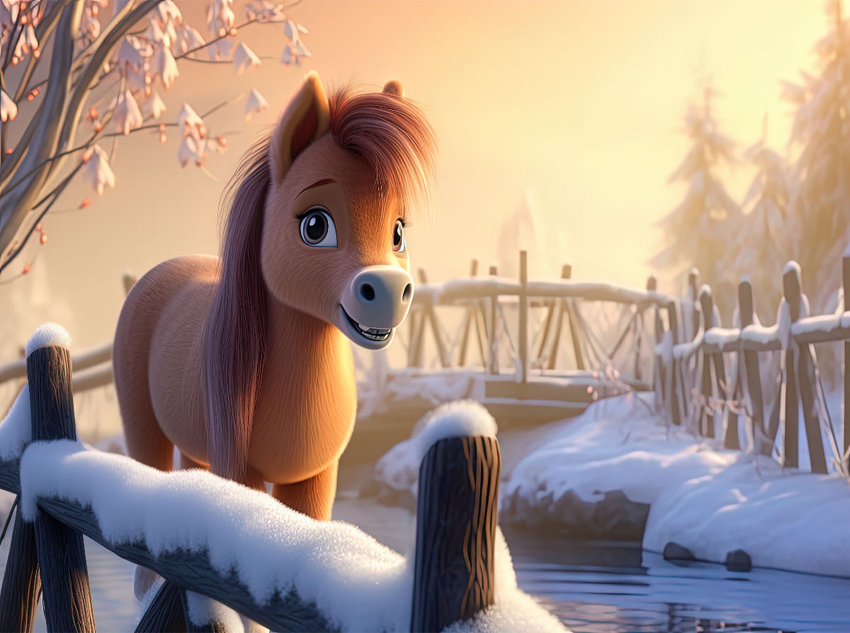 Pony Bella im Winter