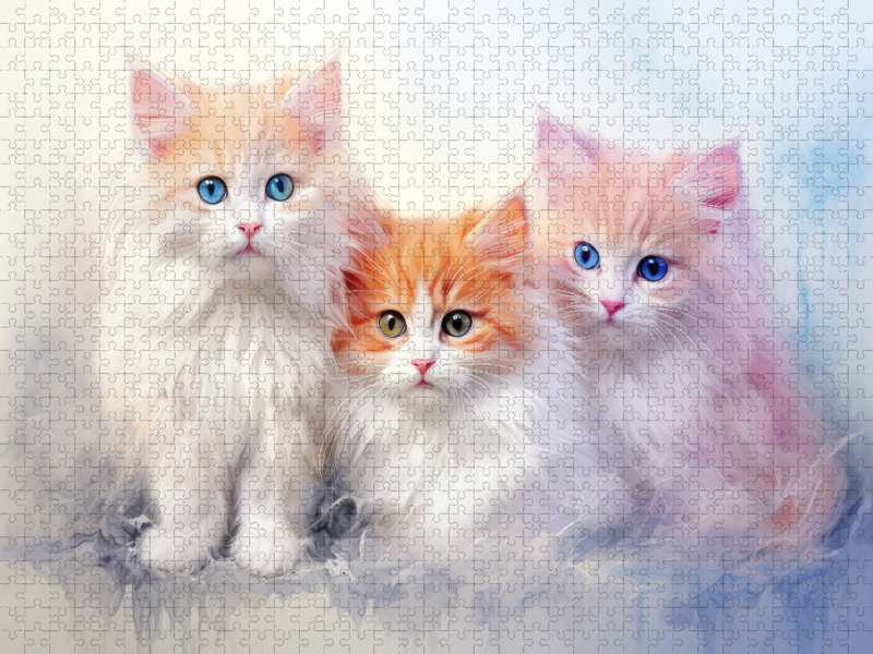 Des chats au style pastel