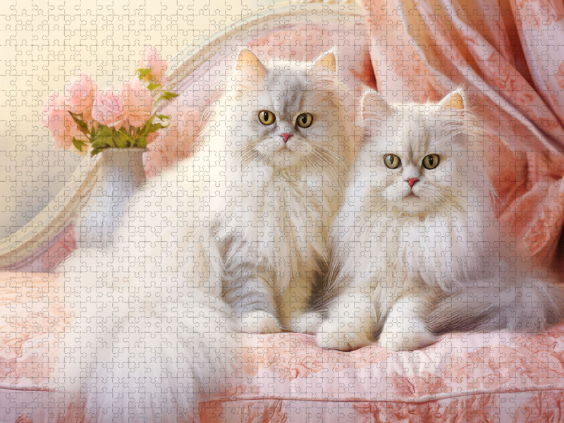 Cats in pastel style