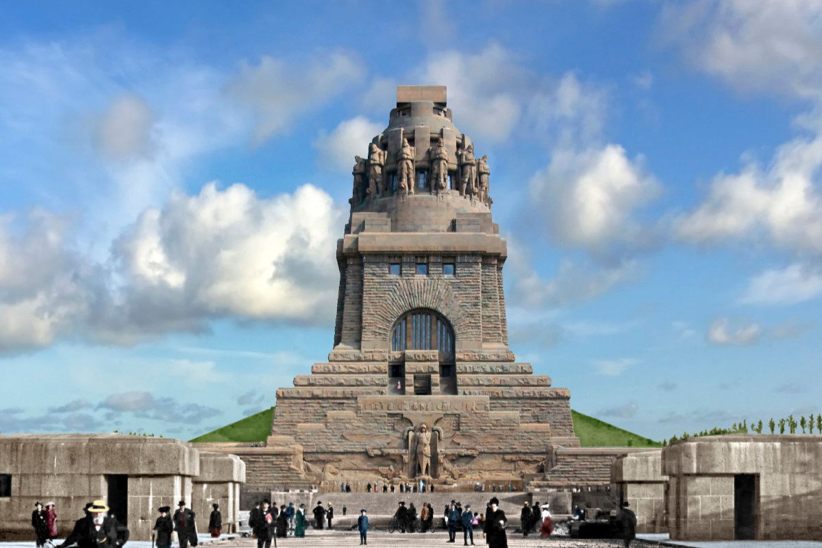 Leipzig - Völkerschlacht-Denkmal um 1900