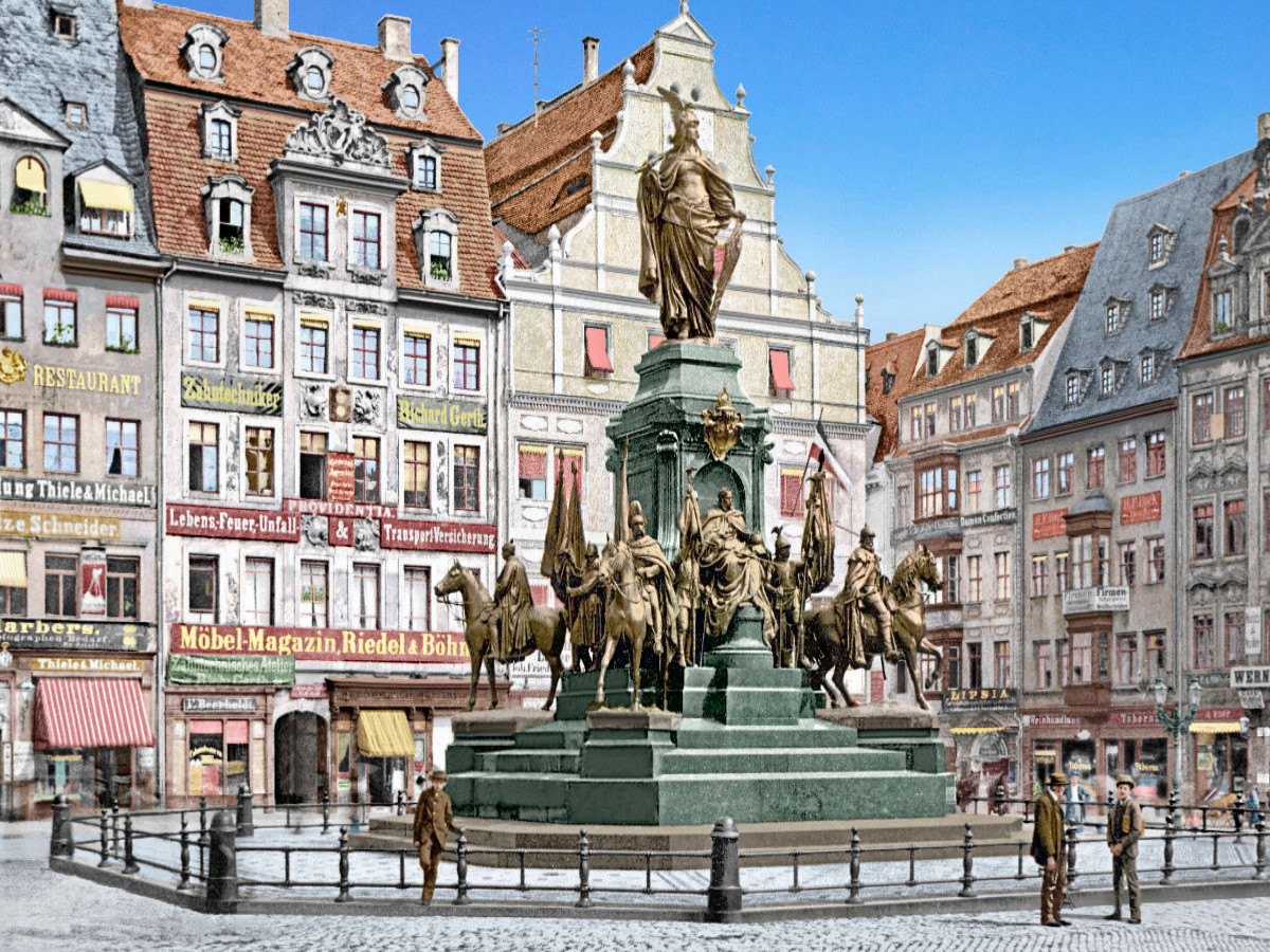 Leipzig - Siegesdenkmal um 1900