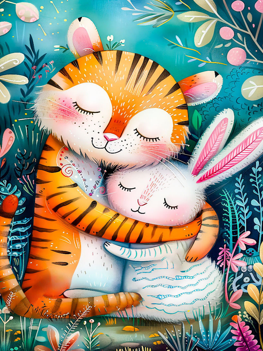 Freundschaft - Tiger und Hase