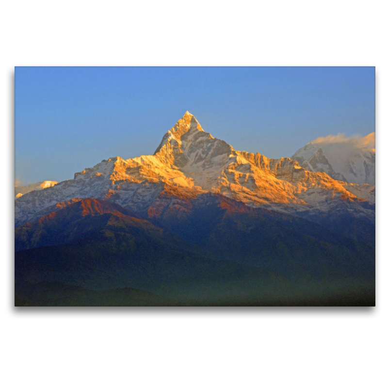 Der beeindruckende Machhapuchhre (6993 m) am frühen Morgen vom Aussichtspunkt Sarangkot