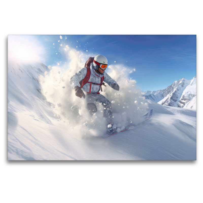 Snowboarder en action