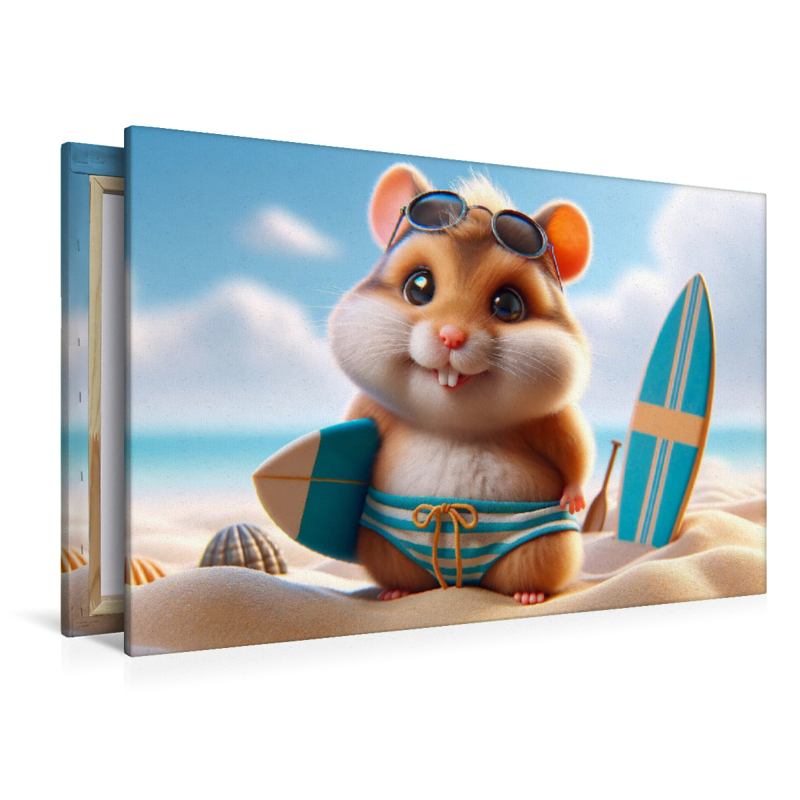 Sonnige Strandtage: Der Surf-Hamster und sein Sandabenteuer