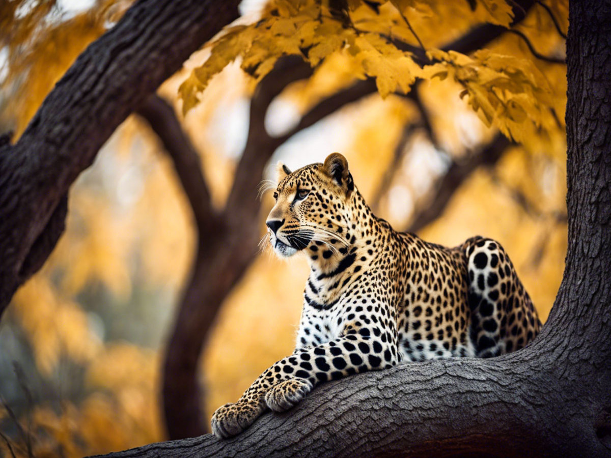 Leopard - gefleckte Jäger hält Ausschau