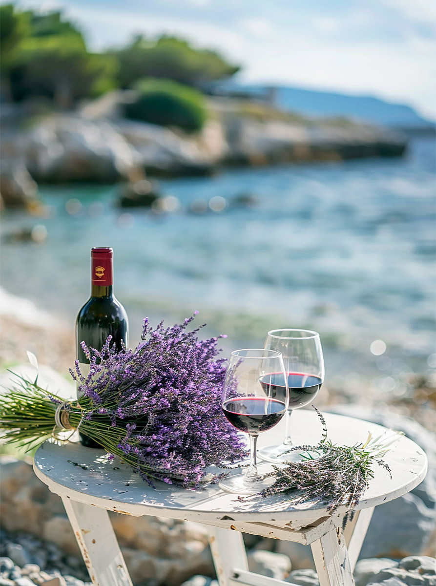 Strandrendevouz mit Lavendel