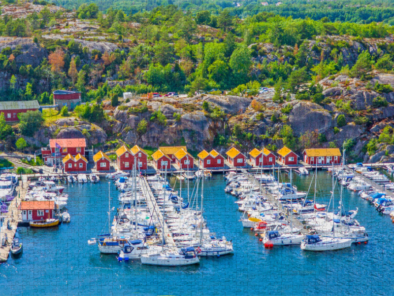 Schöner Hafen in Grebbestad