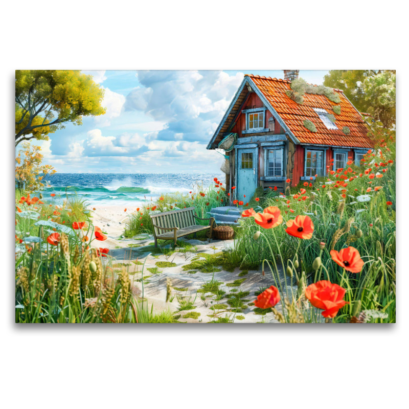 Mohnblumen am Strandhaus