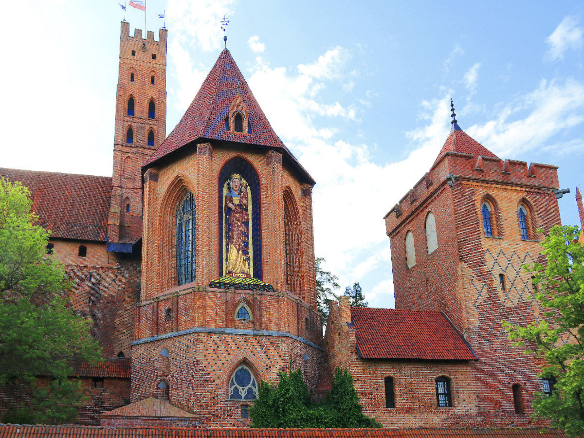 Ordensburg des Deutschen Ordens in Marienburg, polnisch Malbork, in Pommern