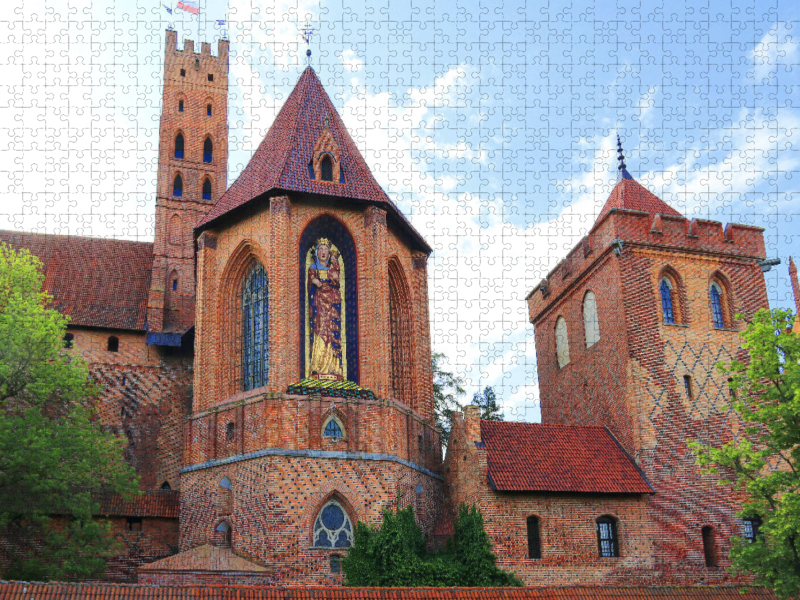 Ordensburg des Deutschen Ordens in Marienburg, polnisch Malbork, in Pommern