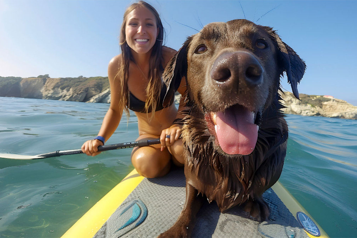 Dieser Hund ist nicht wasserscheu