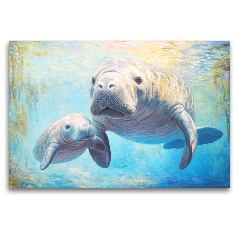 Manatee mit Baby