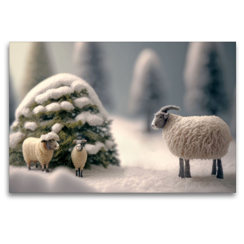 Sheep in the snow