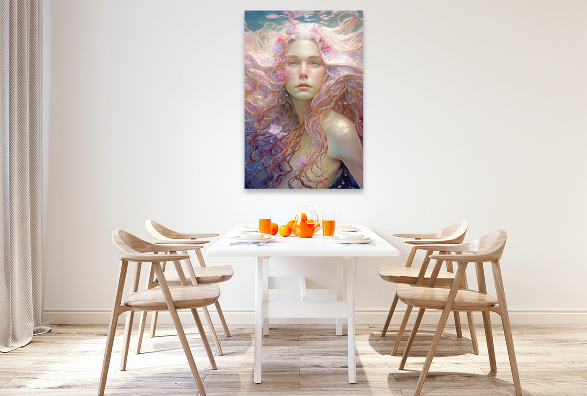 Mermaid in pastel colours