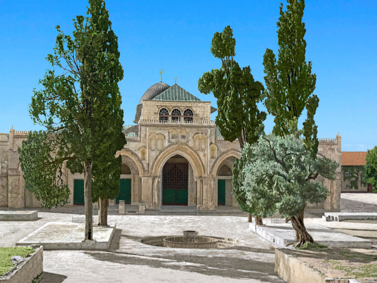 Jerusalem – Al-Aqsa-Moschee um 1900