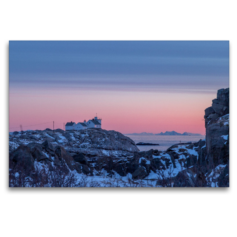 Leuchtturm von Henningsvær auf den Lofoten